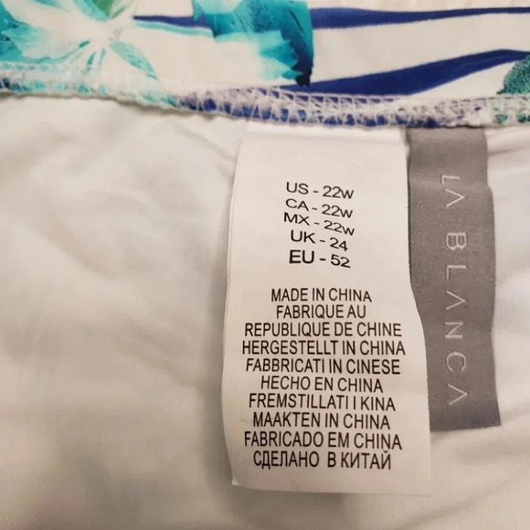 2/$25-La Blanca 22W Tummy Control Highrise Tropical Bikini  Bottom Separate NWT - Picture 11 of 14